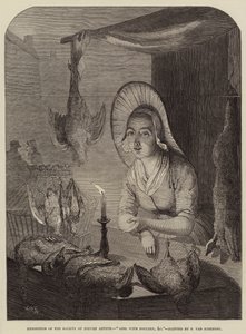 Girl with Poultry by Petrus van Schendel